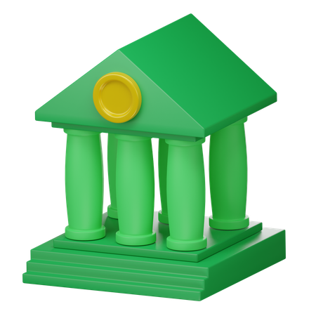 Bank Building  3D Icon