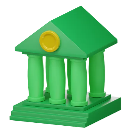 Bank Building  3D Icon