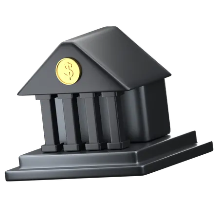 Bank Building  3D Icon