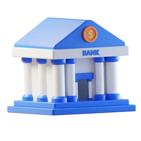 Bank Building  3D Icon