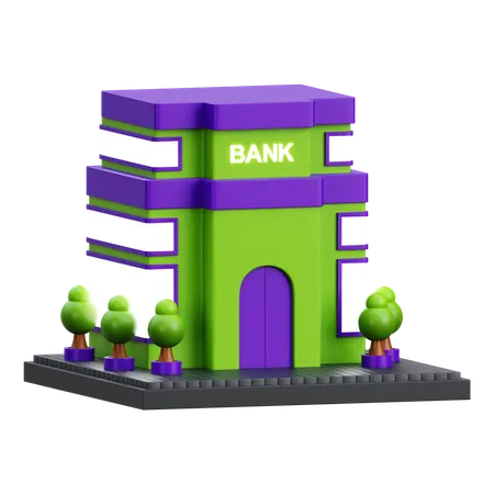 Bank Building  3D Icon