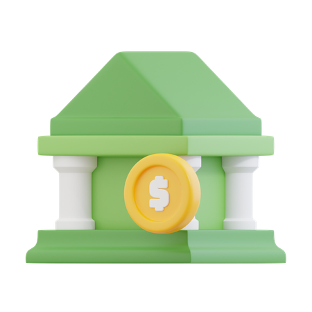 Bank Building  3D Icon