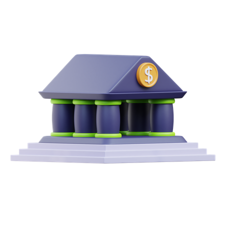 Bank Building  3D Icon