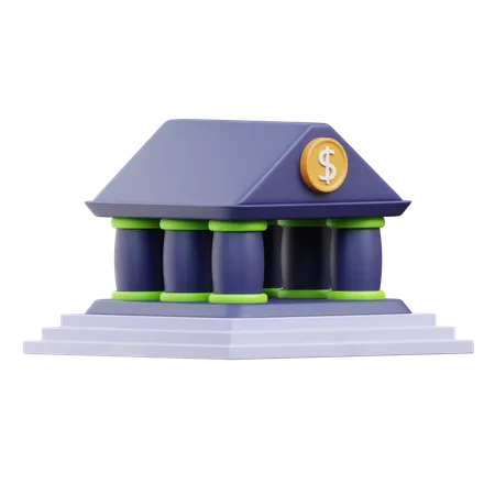 Bank Building  3D Icon