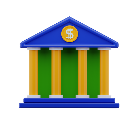 Bank Building  3D Icon