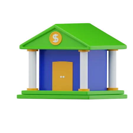 Bank Building  3D Icon