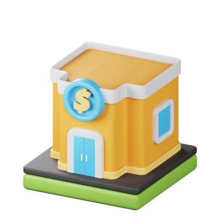 Bank Building  3D Icon