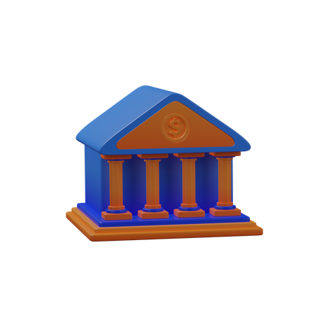 Bank Building  3D Icon