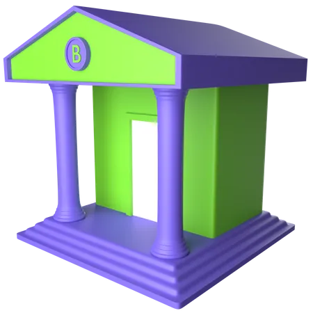 Bank Building  3D Icon