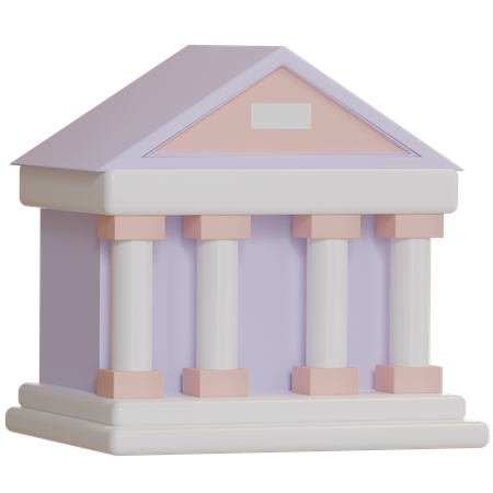 Bank Building  3D Icon