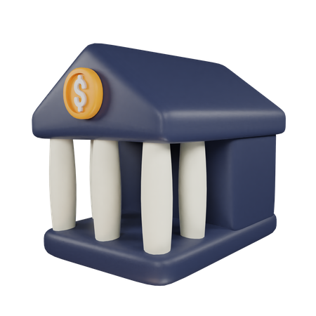 Bank Building  3D Icon