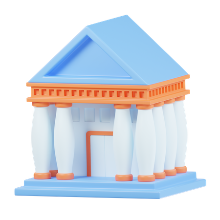 Bank Building  3D Icon