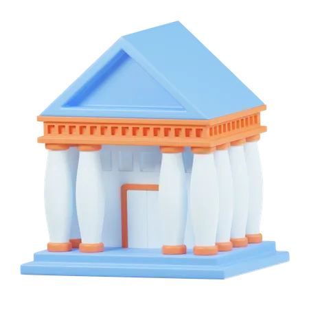 Bank Building  3D Icon