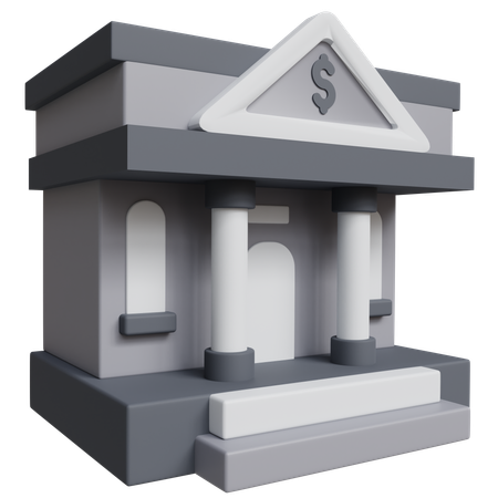 Bank Building  3D Icon