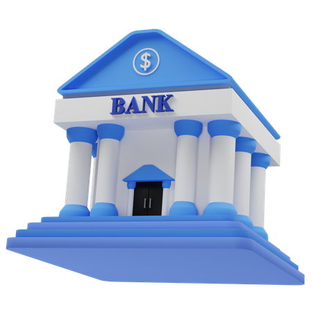 Bank Building  3D Icon