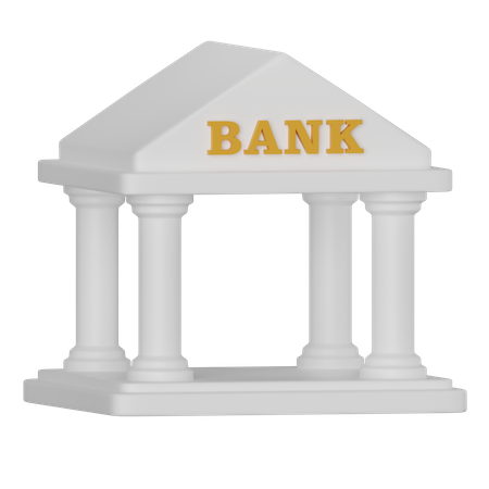 Bank Building  3D Icon