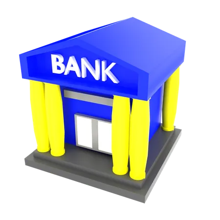 Bank building  3D Icon