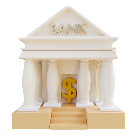 Bank Building  3D Icon