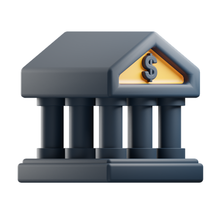 Bank Building  3D Icon