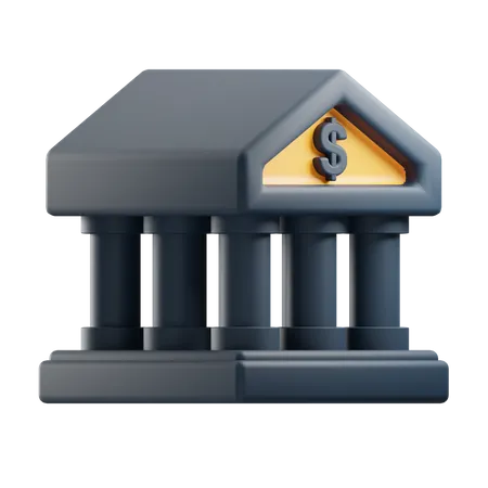 Bank Building  3D Icon