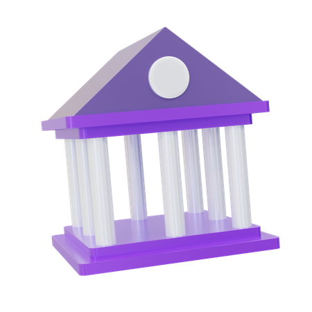 Bank Building  3D Icon