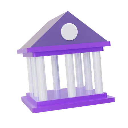 Bank Building  3D Icon