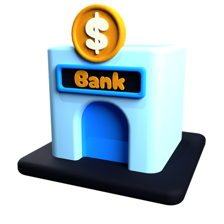 Bank Building  3D Icon