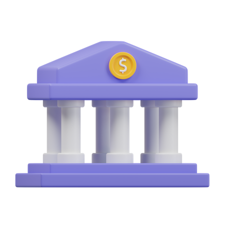 Bank Building  3D Icon