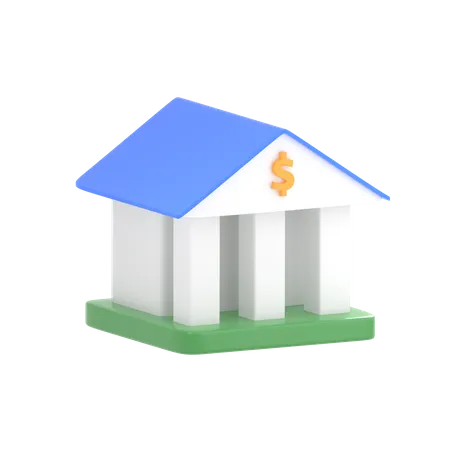 Bank Building  3D Icon