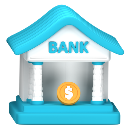 Bank Building  3D Icon