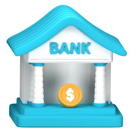 Bank Building  3D Icon