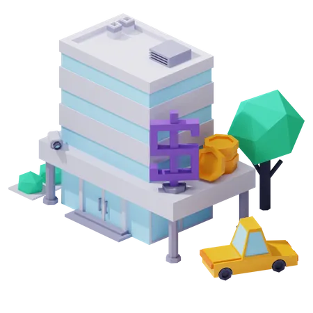 Bank Building  3D Icon