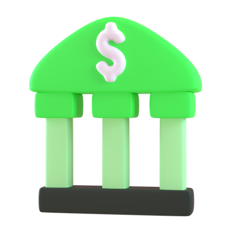 Bank Building  3D Icon