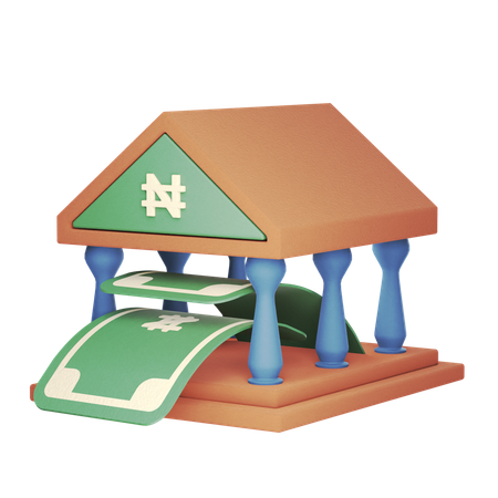 Bank Building  3D Icon