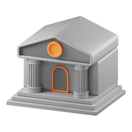 Bank Building  3D Icon