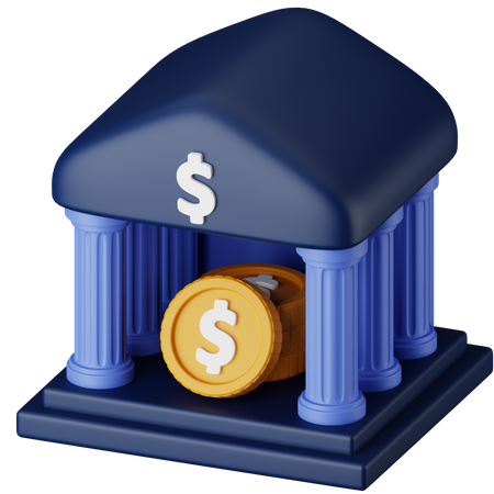 Bank Building  3D Icon