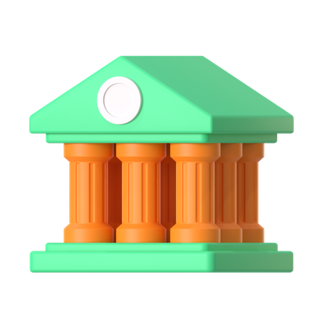 Bank Building  3D Icon