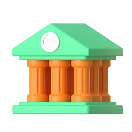 Bank Building  3D Icon