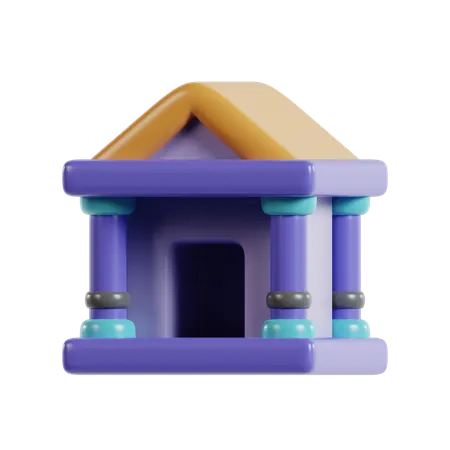 Bank Building  3D Icon