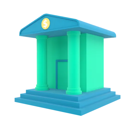 Bank Building  3D Icon