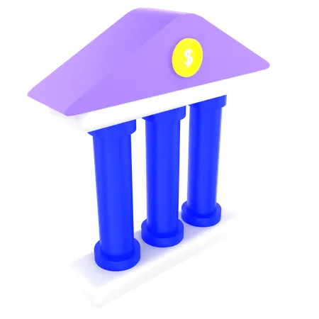 Bank building  3D Icon