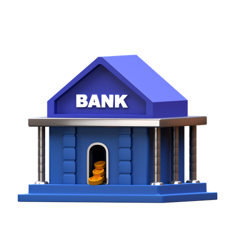 Bank Building  3D Icon