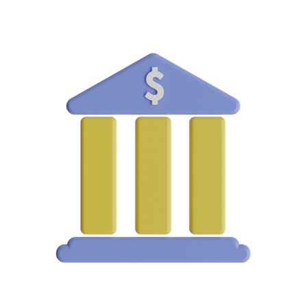 Bank Building  3D Icon