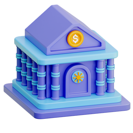 Bank Building  3D Icon