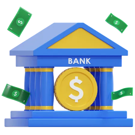 Bank Building  3D Icon