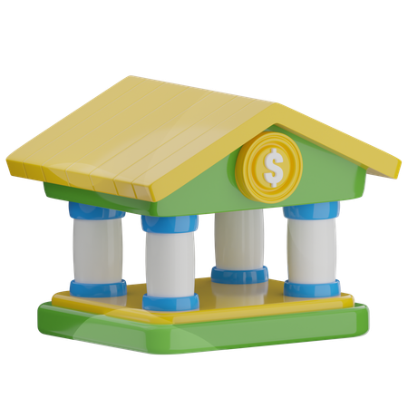 Bank Building  3D Icon