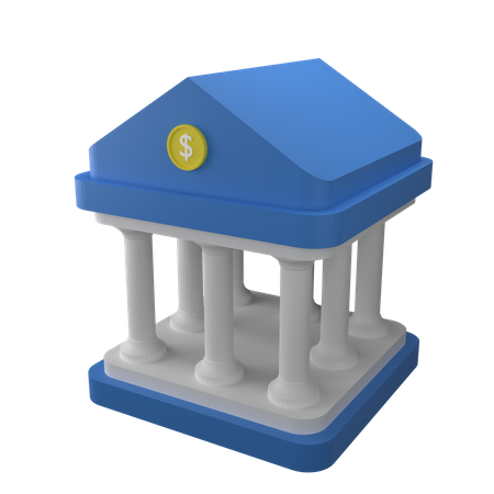 Bank Building  3D Icon