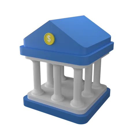 Bank Building  3D Icon