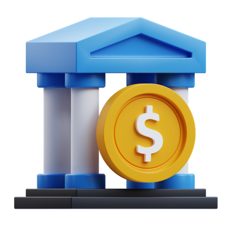 Bank Building  3D Icon