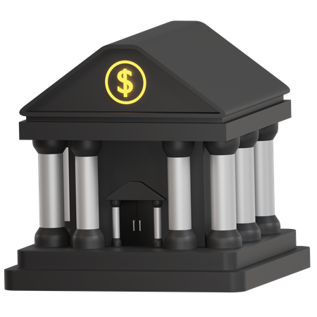 Bank Building  3D Icon